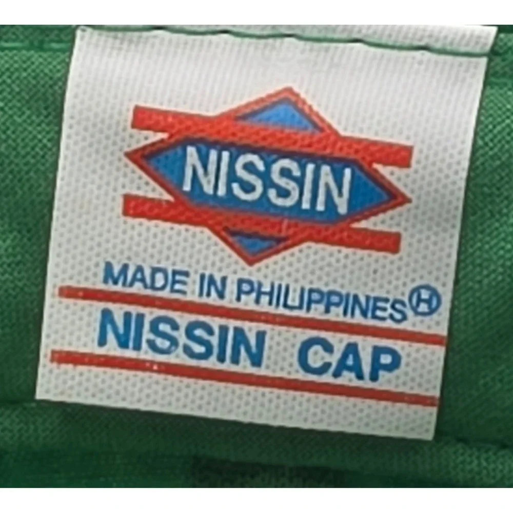 Vintage John Deere Nissin Trucker Hat Green Mesh Yellow Logo Patch Snapback Cap
